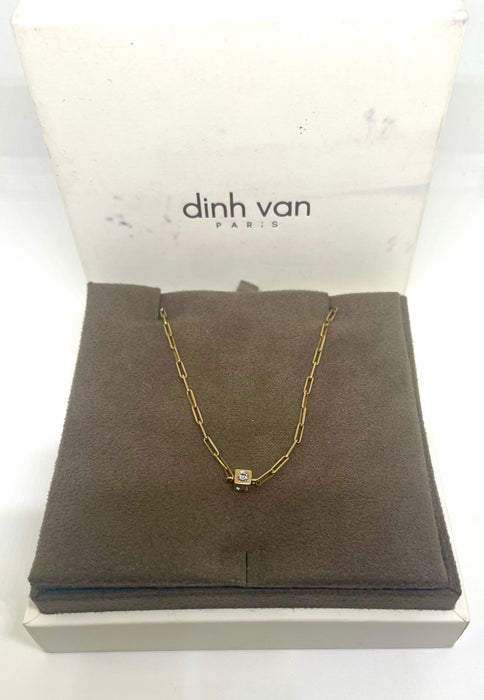 Collier Dinh Van- collier le cube 4 diamants vintage 58 Facettes