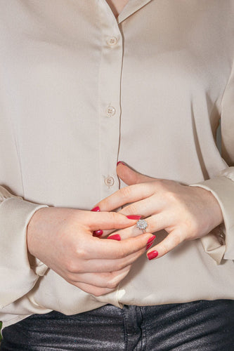 Bague 48 Bague Marguerite Or blanc Diamant 58 Facettes 4063807RV