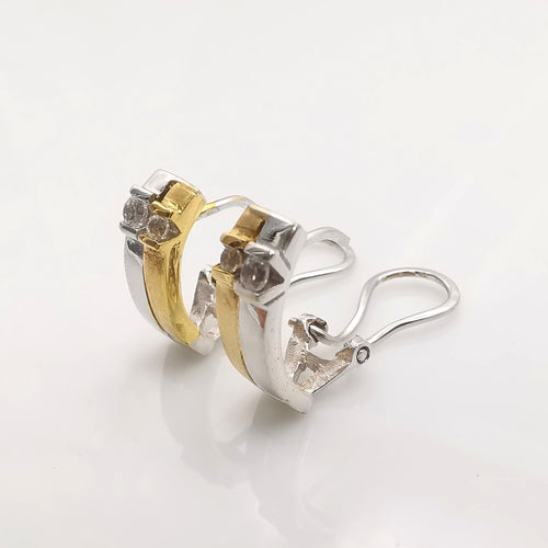 Boucles d'oreilles Boucles or jaune et diamants 58 Facettes