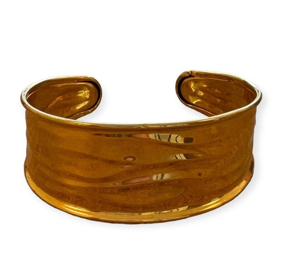 Bracelet Bracelet or jaune manchette 58 Facettes