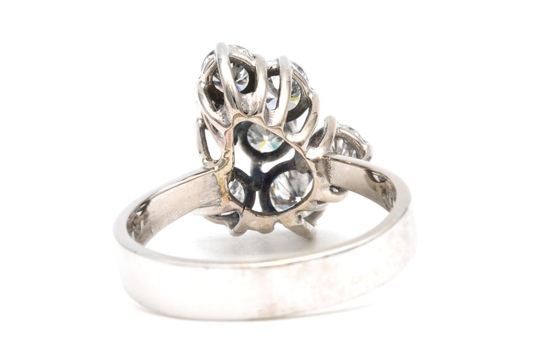 Bague 53 Bague années 70 en or blanc et diamants 58 Facettes 21891