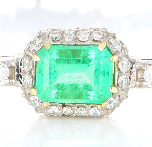 Bracelet Bracciale en or blanc 18 carats avec diamants et émeraude 58 Facettes