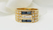 Bague 54.5 Bague en or jaune, diamants et saphirs 58 Facettes 32502