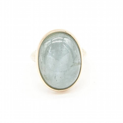 Bague 53 Bague en or rose et argent avec aigue-marine laiteuse 58 Facettes D363903SO