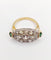 Bague 54.5 Bague marquise inversée Art déco en or 18k et platine, diamants et émeraudes 58 Facettes A06453