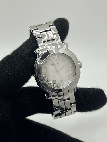 Montre Chopard Happy Sport Acier et Diamants 58 Facettes