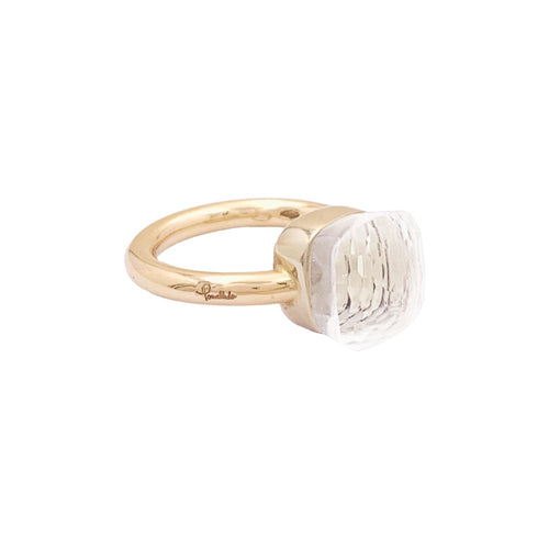 Bague 48 Bague Pomellato, collection "Nudo Classic", or rose et topaze blanche. 58 Facettes 34966