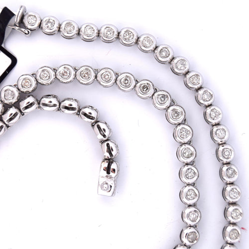 Collier Collier « TENNIS » - Or blanc 18 carats 58 Facettes
