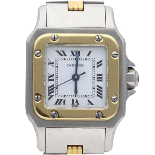 Montre Cartier Montre Santos Dame Or Jaune 18K Et Acier 58 Facettes MT41532