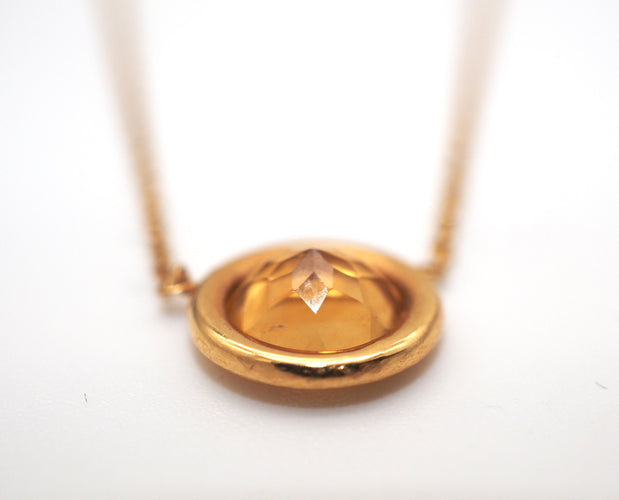 Collier Collier or jaune 750 et citrine 58 Facettes