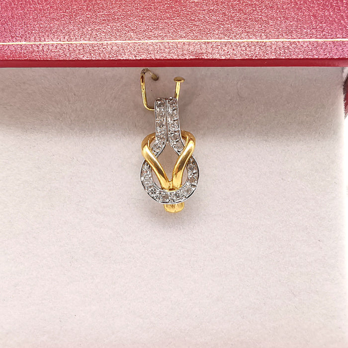 Pendant in yellow and white gold & diamonds