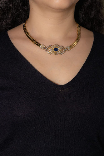 Collier Collier  Or jaune Saphir, Diamant 58 Facettes 5026620CN