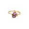 Bague 55 Bagur or jaune, saphirs roses et diamants 58 Facettes ALB1643