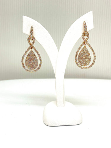Boucles d'oreilles Boucles d’oreilles "Edouard Nahum" 2 en 1 en or rose 18 carats et diamants 58 Facettes