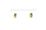 Contemporary earrings in 18-carat yellow gold set with emeralds 
