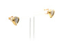 Boucles d'oreilles Boucles d'oreilles contemporaines en or jaune et blanc, diamants taille brillant (+-0.03ct) 58 Facettes 22889