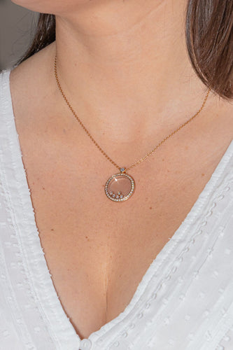 Collier Collier Chopard Happy Diamonds Or rose Diamant 58 Facettes 4173800RV