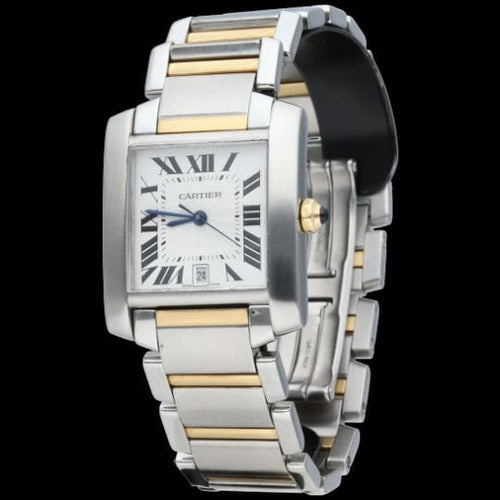 Montre Cartier Montre Tank Francaise Moyen Or Acier 58 Facettes MT36303