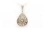 Pendentif Pendentif Art Déco en or rose et blanc serti de perles et d'un diamant 58 Facettes B644