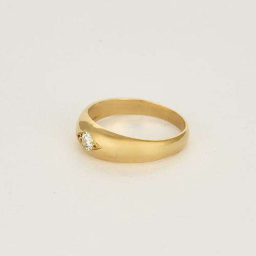Bague 60,5 Bague jonc en or jaune et diamant 58 Facettes SOI3479
