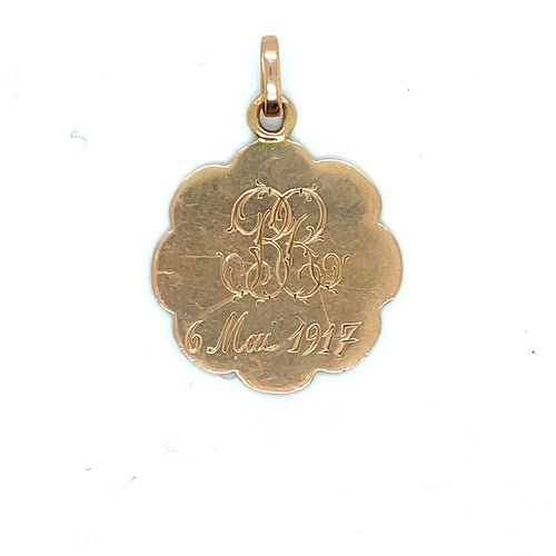 Pendentif Médaille Ancienne Calice 3 Ors 58 Facettes