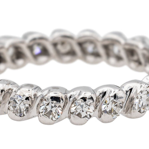 Bague 51 Bague Alliance américaine Or blanc Diamant 58 Facettes 3804930CN