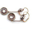 Boucles d'oreilles Boucles d'oreilles anciennes bas de gamme en or et diamants 58 Facettes