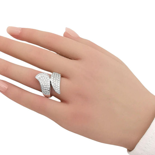 Bague 55 Bague en or blanc & diamants 58 Facettes