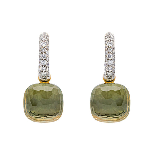 Boucles d'oreilles Pomellato Boucles d'oreilles Nudo Or blanc, Or rose Prasiolite, Diamant 58 Facettes 4174315RV