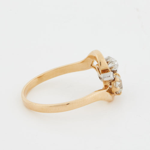 Bague 56 Bague or Jaune - Diamants 58 Facettes RÉF 5017/18