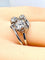 Bague 52 Bague or blanc sertie  de 3 diamants 58 Facettes AB450