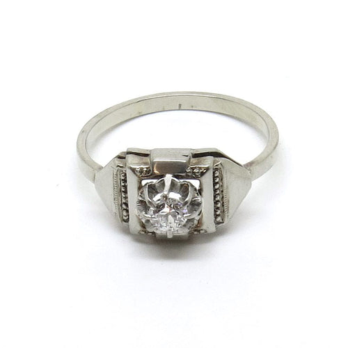 Bague Bague en or blanc et diamant 58 Facettes