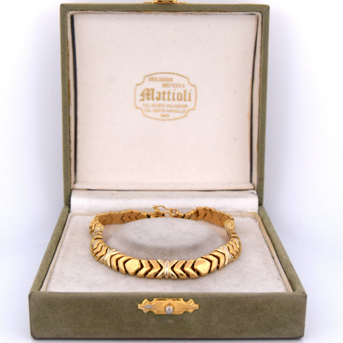 Vintage armbånd i gult guld 