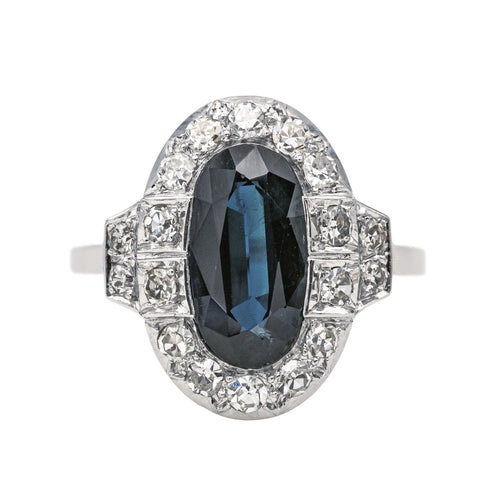 Bague 59 Bague Pompadour Platine Saphir, Diamant 58 Facettes 4099640CN