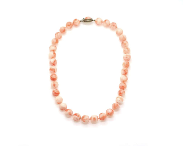 Collier Collier en corail des profondeurs avec fermoir en argent 58 Facettes 13752