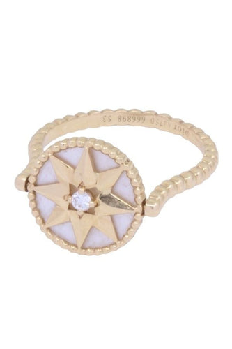 Bague 53 DIOR - BAGUE "ROSE DES VENTS" OR JAUNE NACRE 58 Facettes 084041