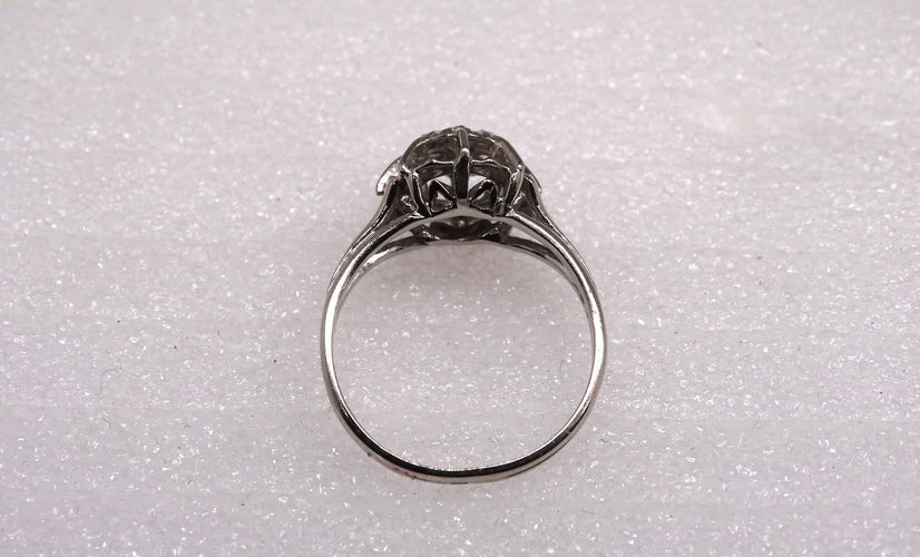 Bague 50 Bague or blanc Diamants 58 Facettes 13660