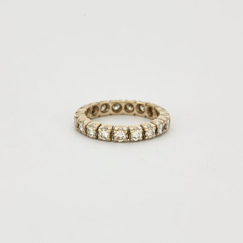 Alliance américaine en or blanc 58 Facettes 240222