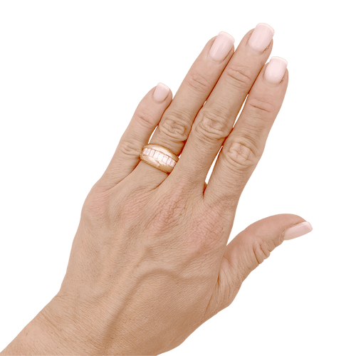 Bague Bague Cartier, "Odin", or jaune, diamants taille émeraudes. 58 Facettes 34672