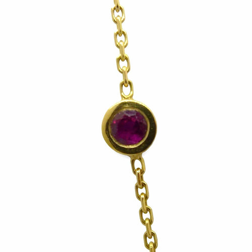 Collier Collier or jaune 18K et rubis 2 ct 58 Facettes 00059401