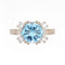 Bague Bague design en or avec topaze bleue et diamants 58 Facettes AO-0003
