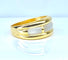 Bague 56 Bague jonc en or jaune 18 carats et nacre blanche 58 Facettes AB669