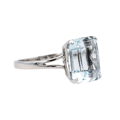 Bague 55 Bague  Or blanc Aigue marine 58 Facettes 4274240RV