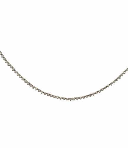 Collier Collier rivière de diamants or blanc 58 Facettes