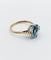 Bague 51 Bague cocktail vintage or jaune et aigue marine 58 Facettes A05744