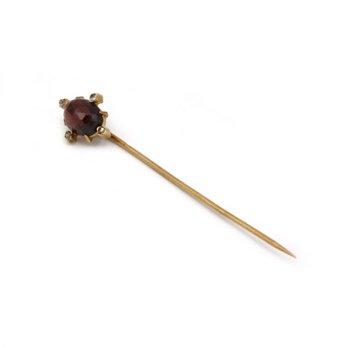 Broche Epingle À Cravate - Or, grenat et diamants 58 Facettes 230069SP