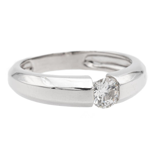 Bague 48 Bague Solitaire Or blanc Diamant 58 Facettes 876345CD