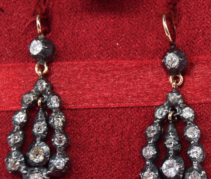 Boucles d'oreilles Époque victorienne, fin du 19e siècle 58 Facettes