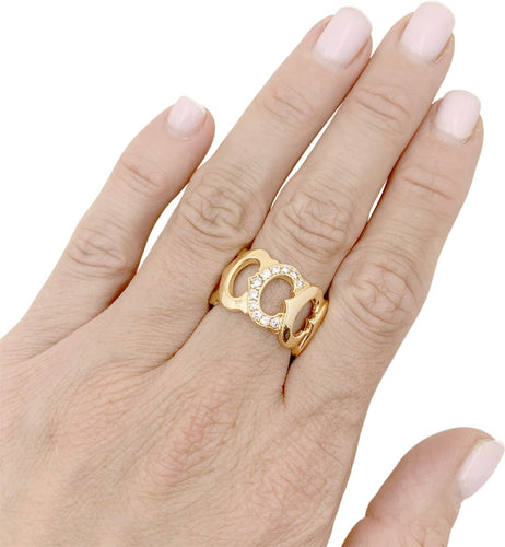Bague 53 Bague Cartier, "C de Cartier", or jaune, diamants. 58 Facettes 34980