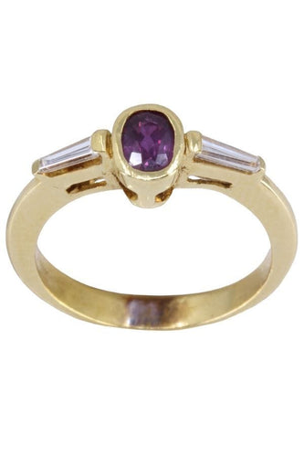 Bague 53 BAGUE MODERNE DIAMANTS ET RUBIS 58 Facettes 086081